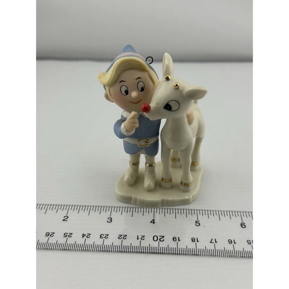 Vintage Lenox Rudolf and Hermey "Glowing Friendship" Ornament 2003 Porcelain - Picture 8 of 9